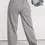 Thumbnail: Khaki Stripe Button Patch Pocket Drawstring Elastic Waist Loose Pants