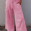 Thumbnail: Bonbon Mineral Wash Exposed Seam Drawstring High Waist Wide Leg Cargo Pants