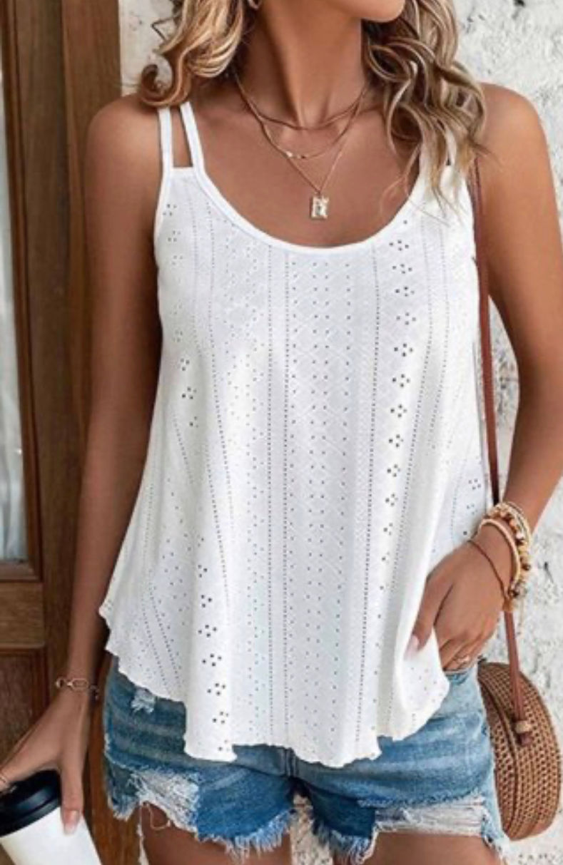 Thumbnail: White Eyelet Tank