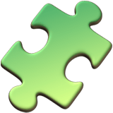 Icône puzzle, symbole de l'absence de structure claire