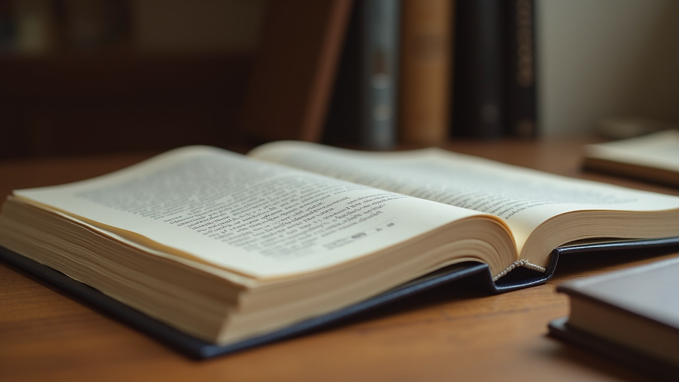 Close-up view of a legal book on a wooden desk