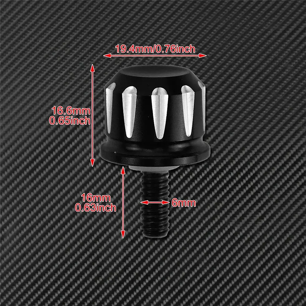 Thumbnail: Motorcycle Black/Chrome Seat Bolt