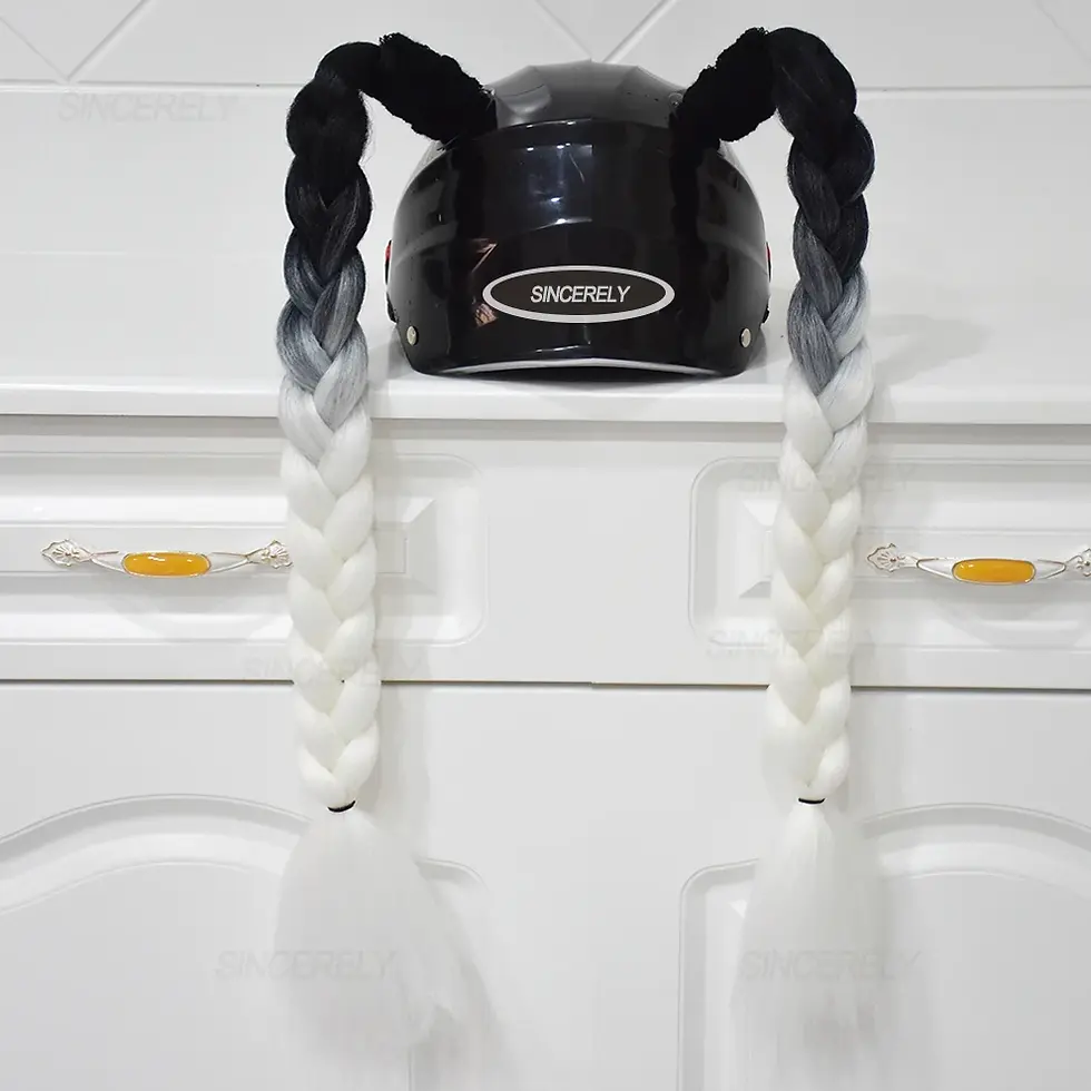 Thumbnail: Motorcycle Helmet Braids Woman
