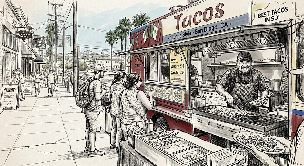Taco street vendor
