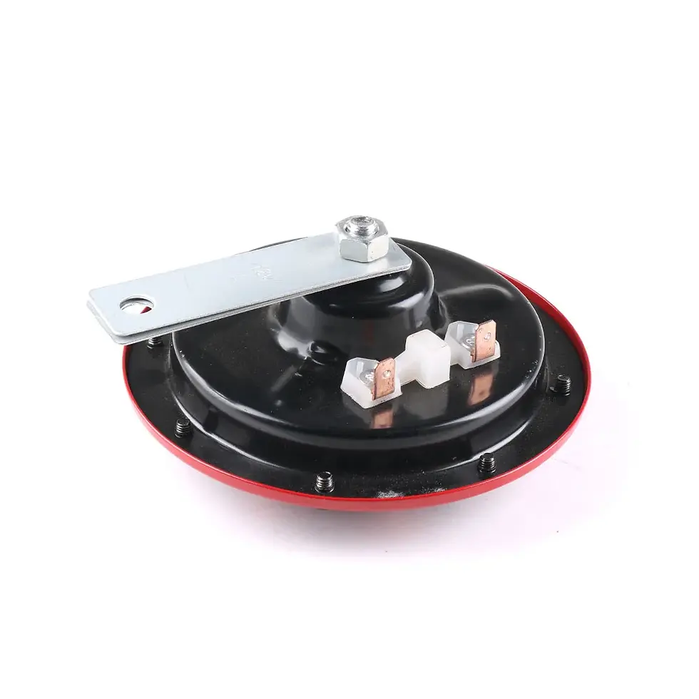 Thumbnail: 2pcs 12V 115dB Hella Loud Electric Air Horn Kit for Motorcycle Car Red/Black