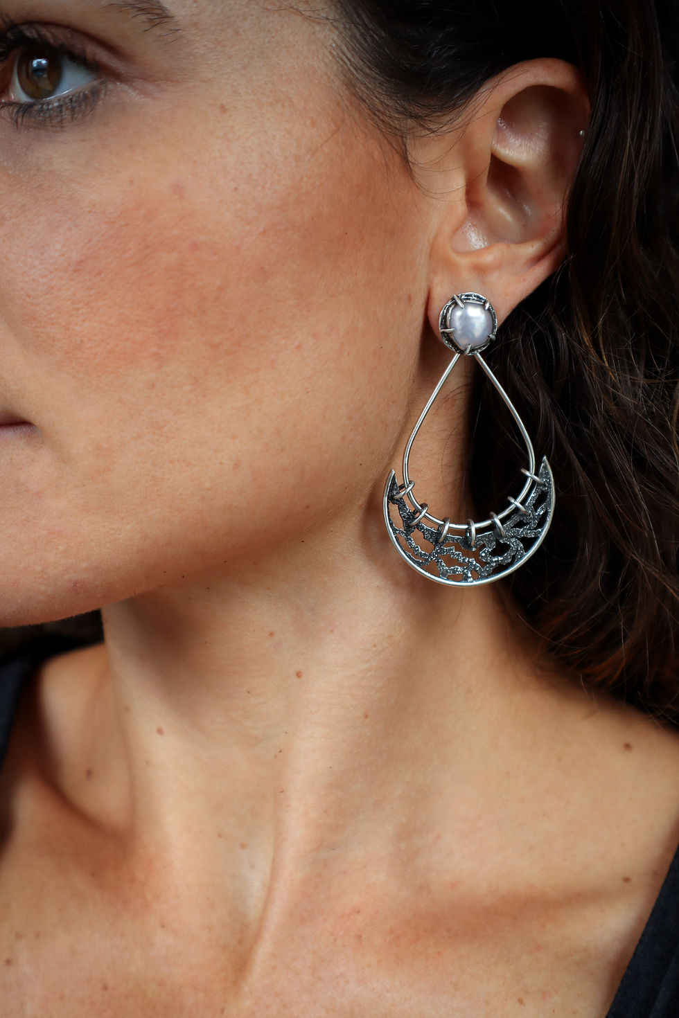 Thumbnail: Always Appropriate / Pearl & Silver Convertible Earrings / Studs + Ear Jackets