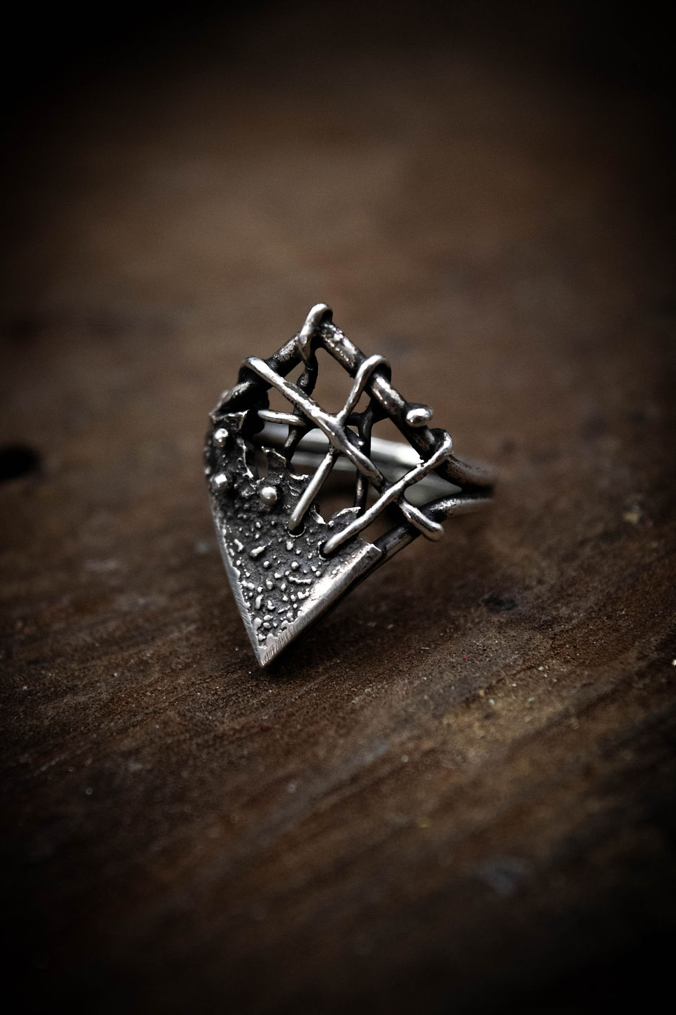 Thumbnail: Diamond Half-Stitch Ring / Size US 6.25-6.5