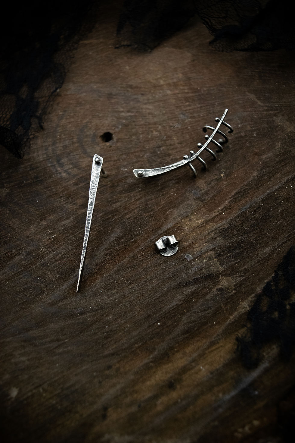 Thumbnail: Full Rack Ear Climber / Sterling Silver Ear Cuff & Stud Pair