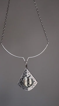 Thumbnail: Coming Together / Convertible Necklace <=> Earrings / Pyrite & Sterling Silver
