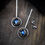 Thumbnail: Latent Decay / Sterling Silver & Labradorite Drop Stud Earrings