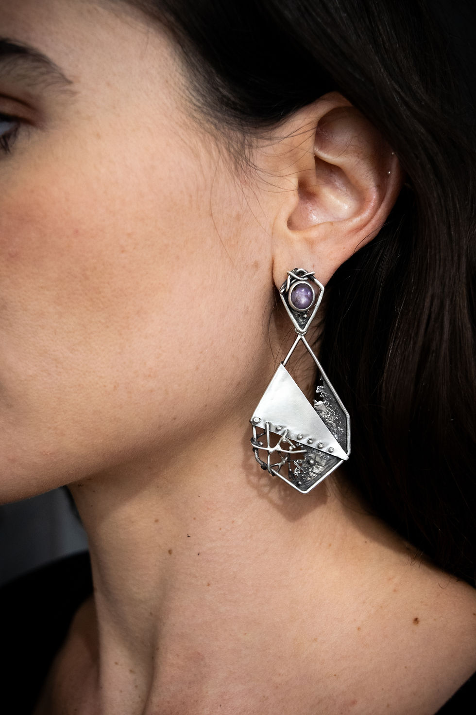 Thumbnail: Fist Fight / Star Ruby Convertible Stud & Stud Drop Earrings