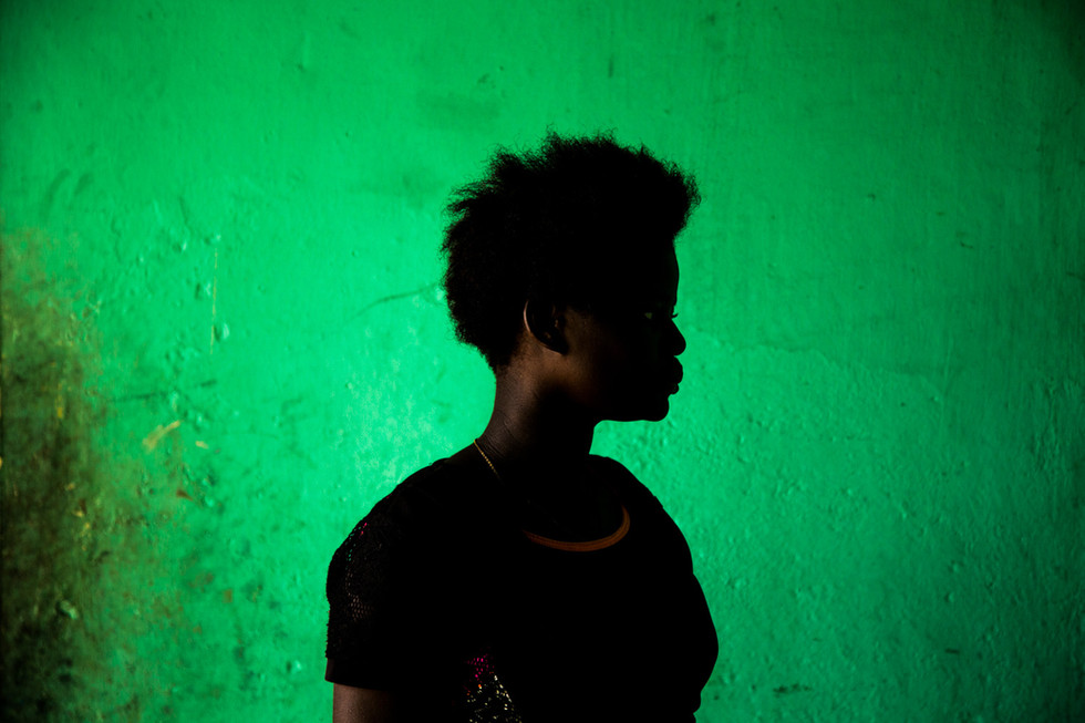 Silhouette photo of an African child soldier