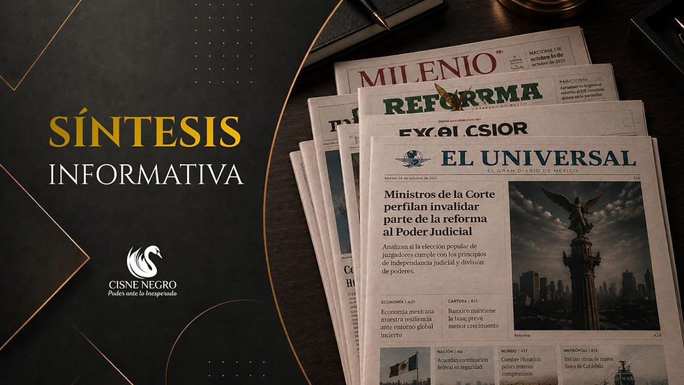 Síntesis Informativa de Cisne Negro.                  15 de julio