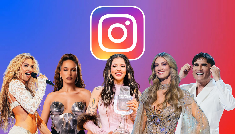 Which Eurovision 2026 acts gained the most Instagram followers?