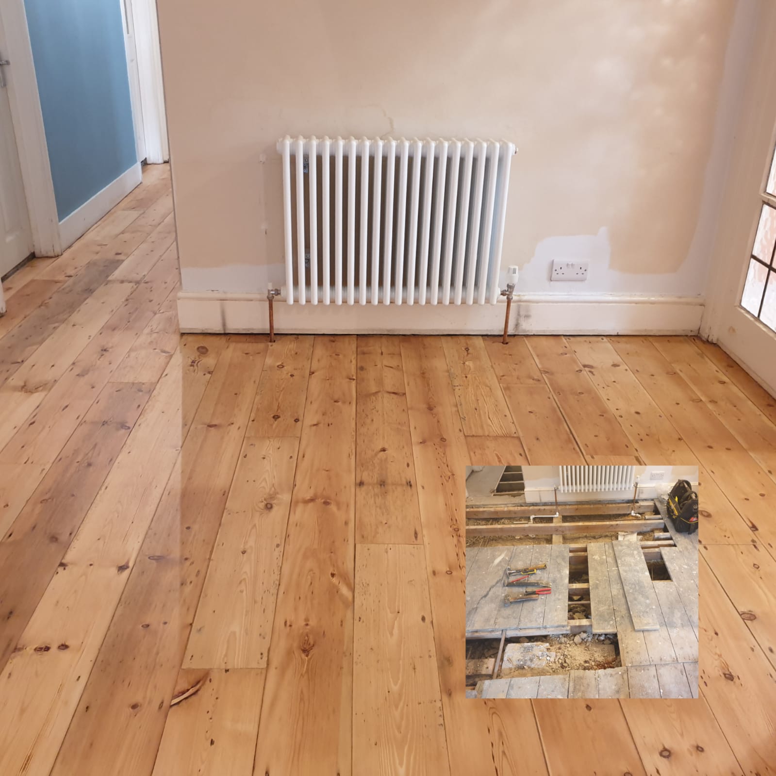 Repair sand and finish using Bona Mega L