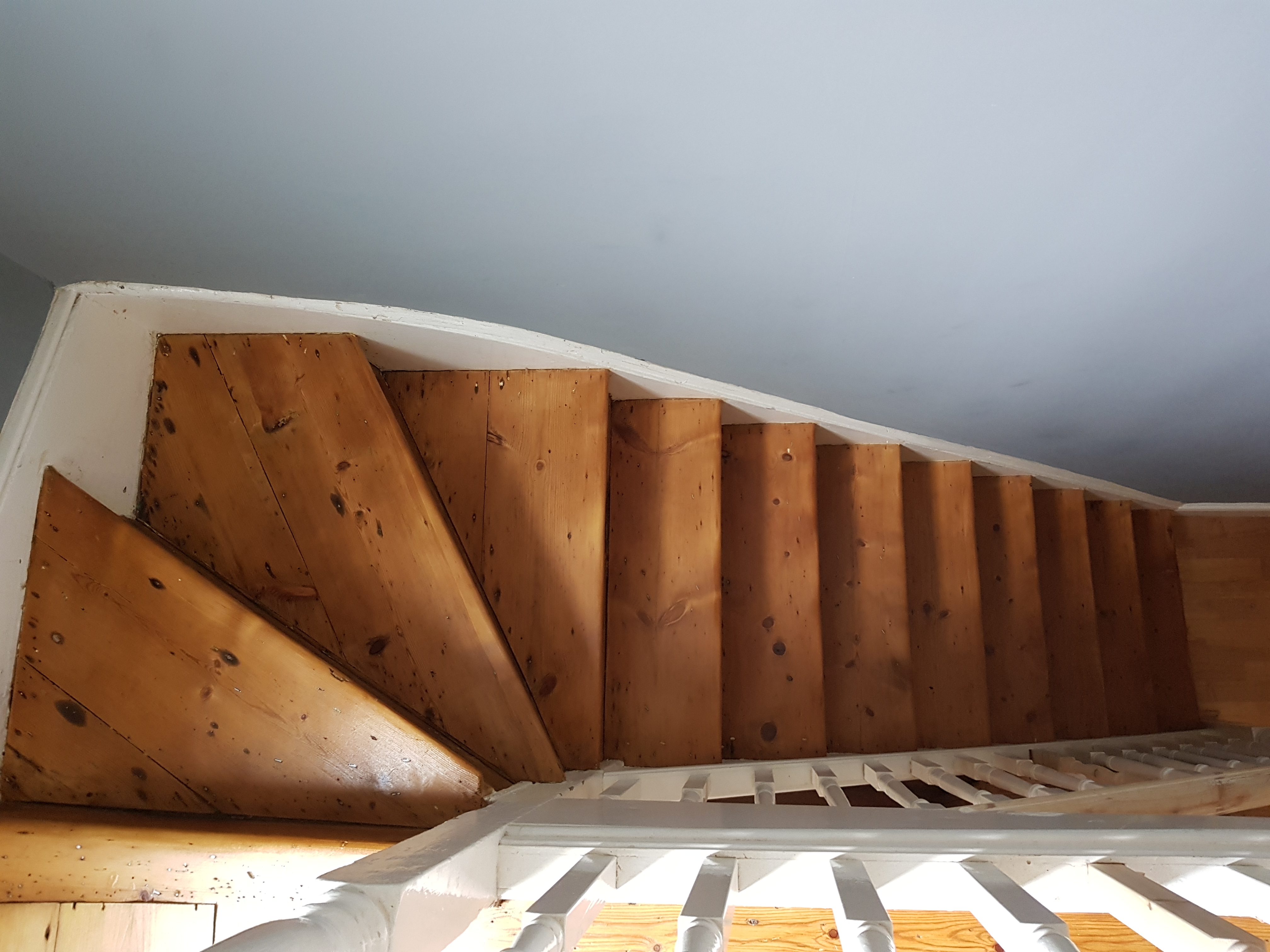 Pine Staircase After