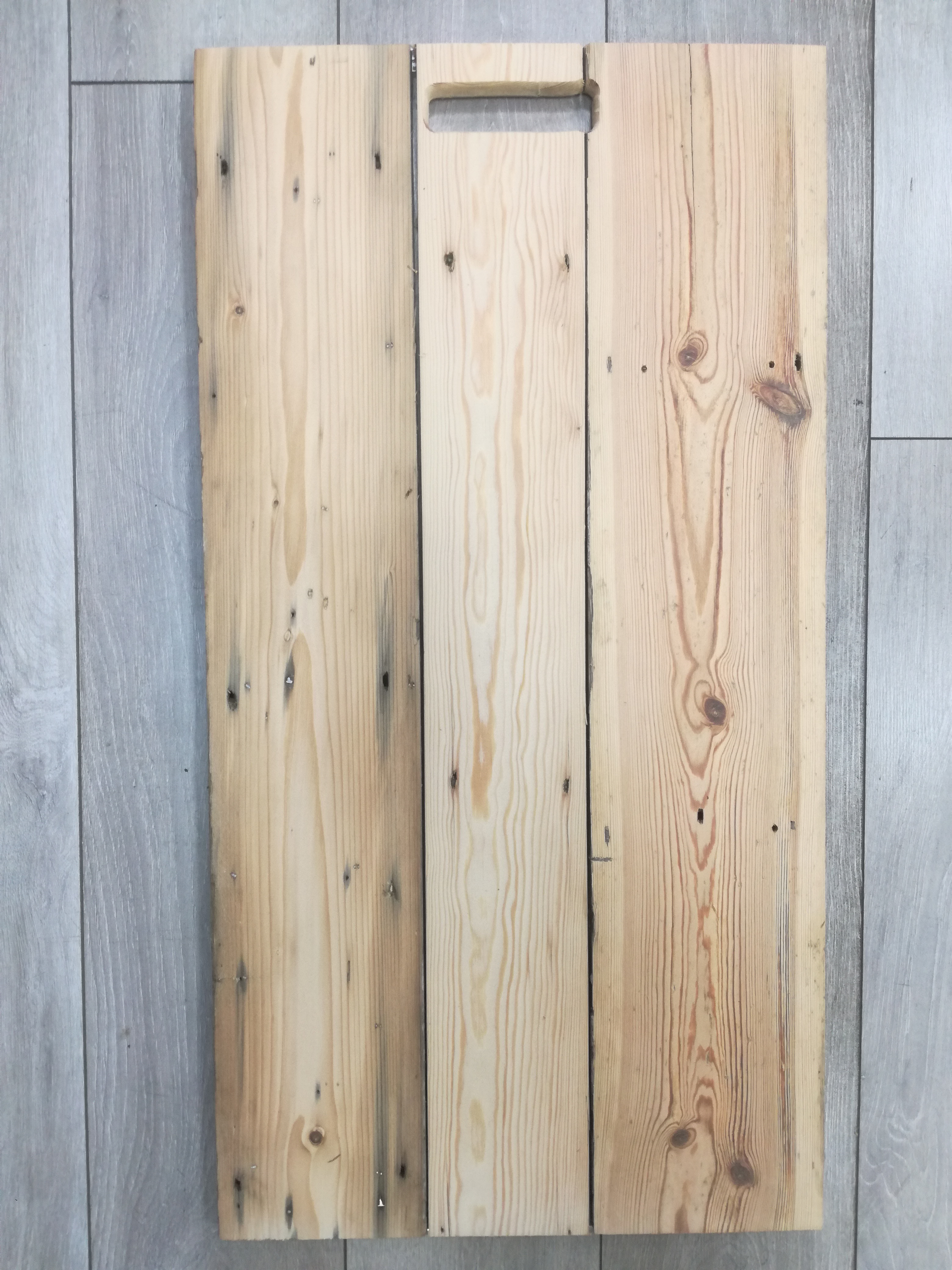 Bare sanded pine