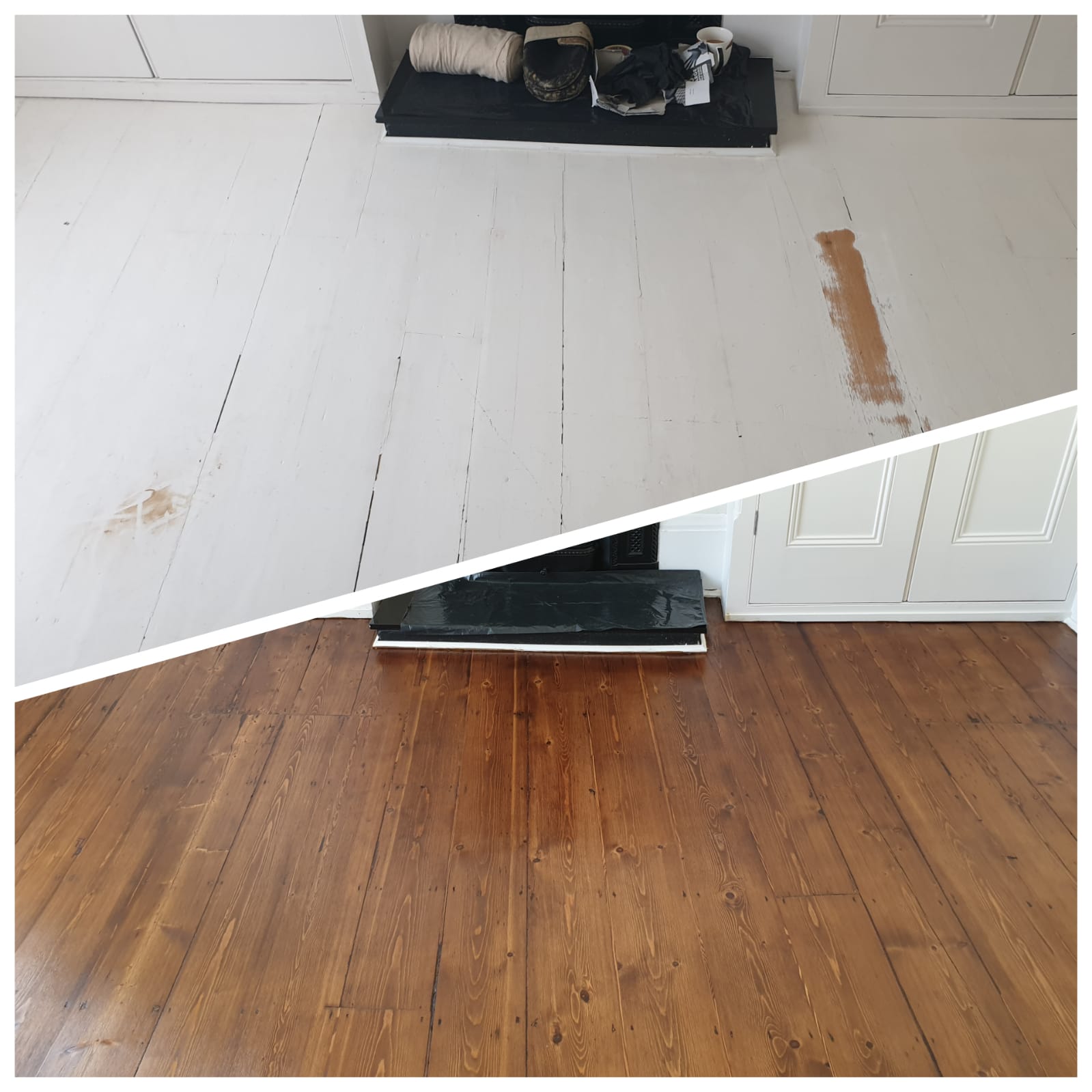 renovating painted white floors