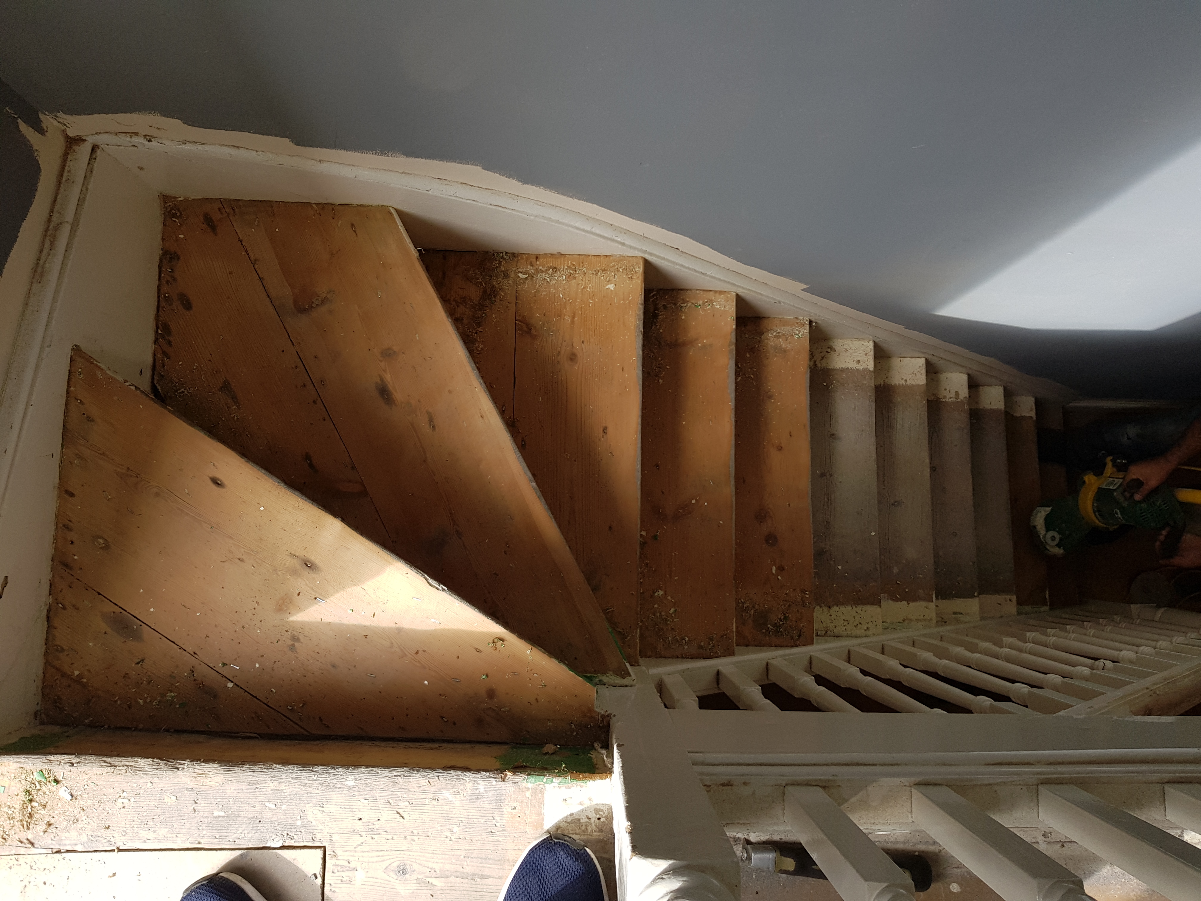 Pine Staircase Before