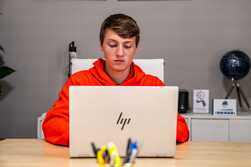 Student taking the True Compass assesment