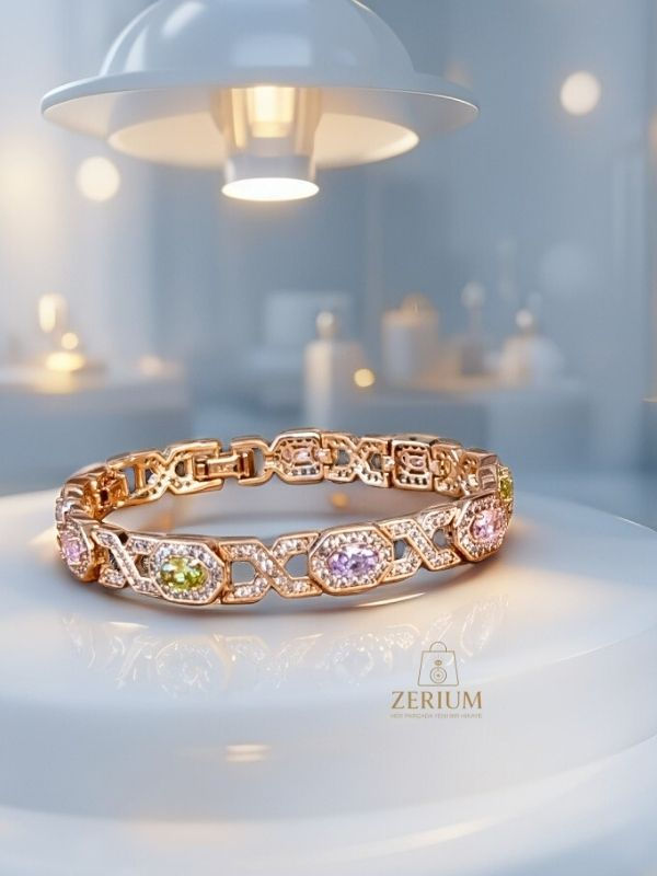 Küçük resim: Canlı Renk Bahçesi Rose Premıum Bileklik
