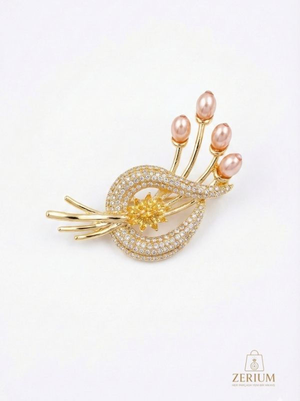 Küçük resim: Şık ve Kaliteli Trend Kadın Broş Çiçek Buketi Serisi