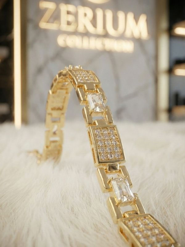 Küçük resim: Baget Taşlı Beyaz Zirkon Kadın VIP Bileklik