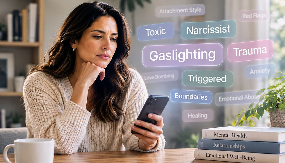When Therapy Terms Lose Their Meaning: What "Gaslighting," "Trauma," and "Narcissism" Really Mean