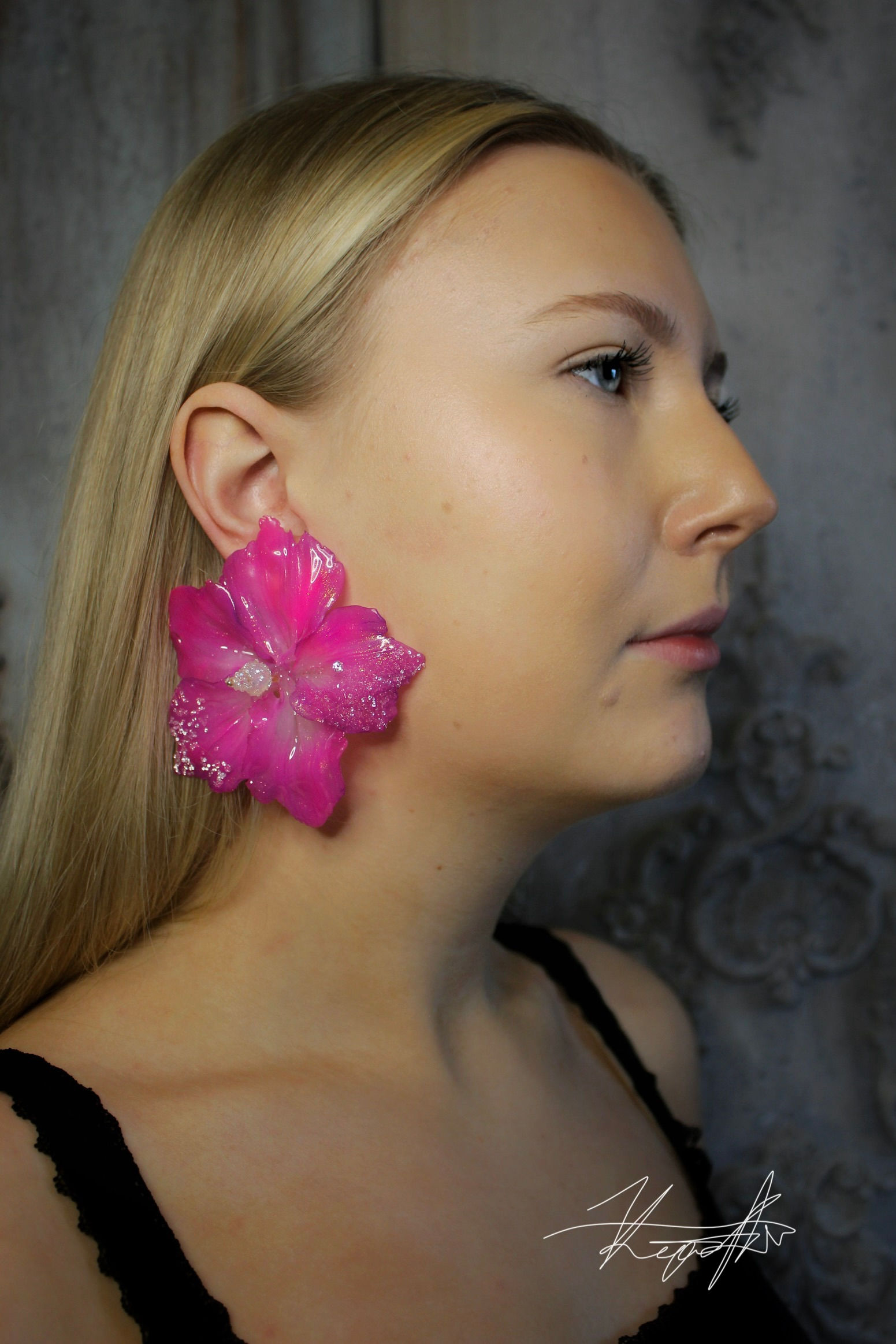 Earring flower "Floralis Mystica"