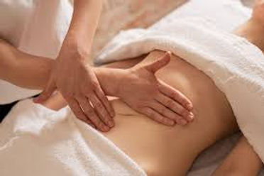 Lymphatic massage therapy session