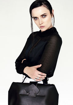 Model with Big Black Bag