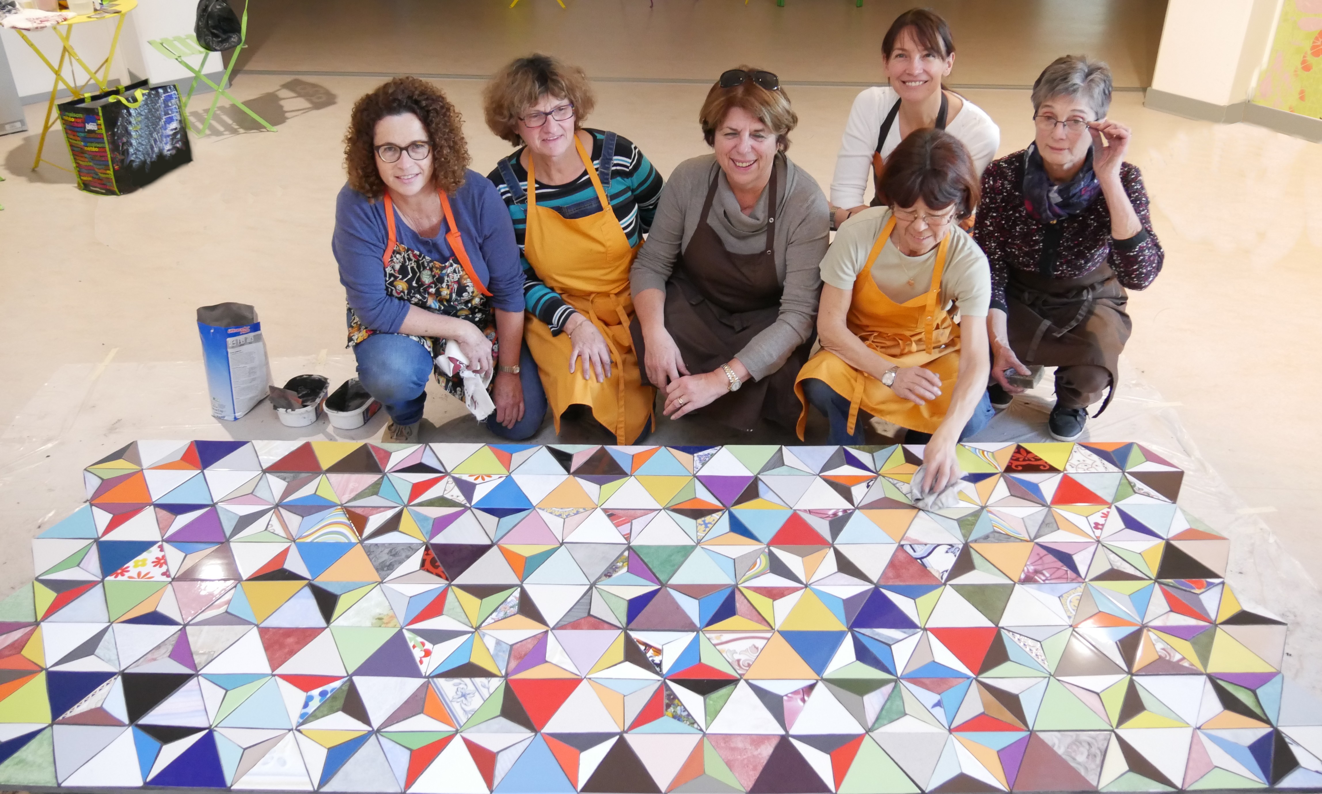Fresque mosaïque collective