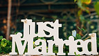 Schild 'Just Married'
