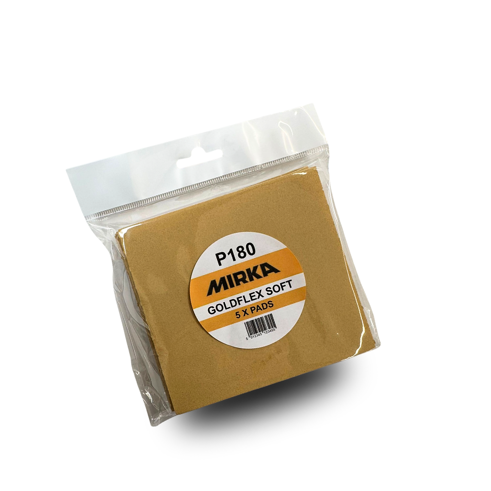 MIRKA GOLDFLEX SOFT P180 GRIT - 5 PACK SANDING PADS