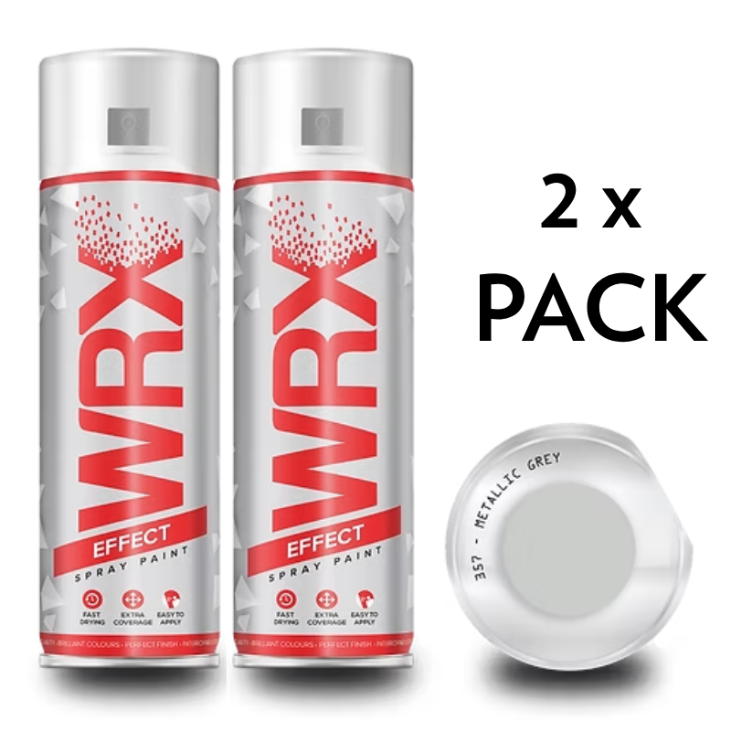 2x WRX METALLIC GREY SPRAY PAINT- 400ml