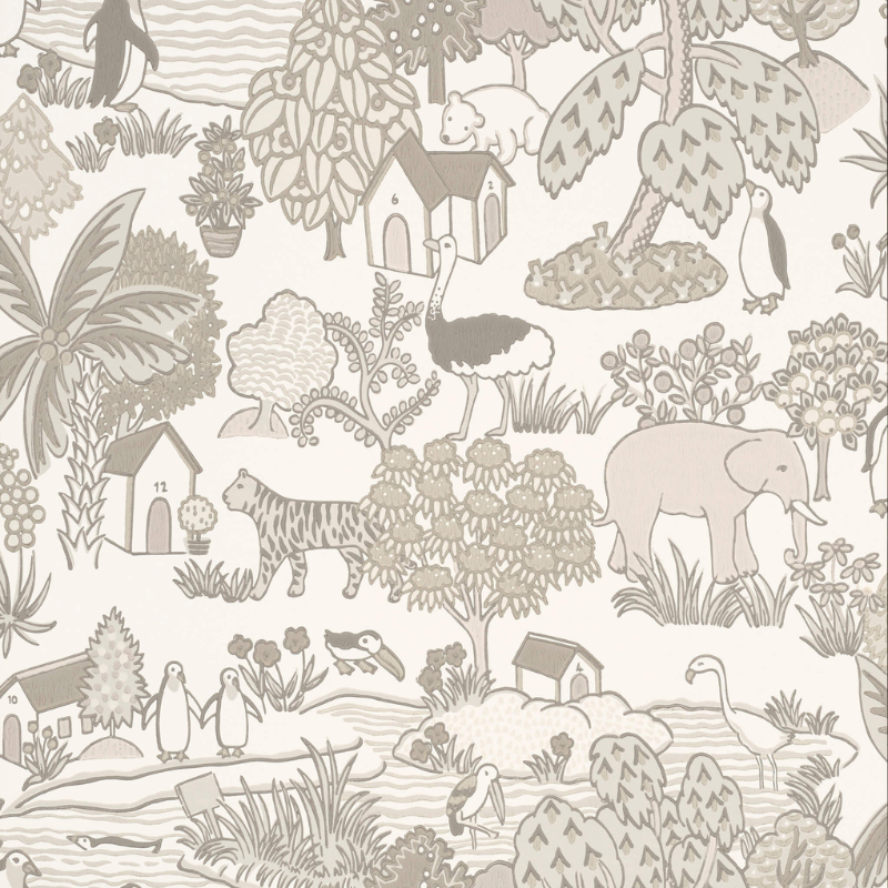 Little Greene - Animal Kingdom - Portland Stone - Wallpaper
