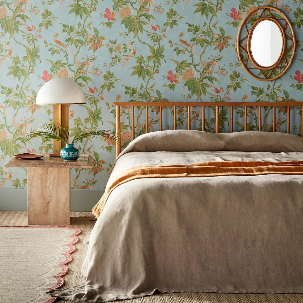 Thumbnail: Little Greene - Paradise - Blue - Wallpaper