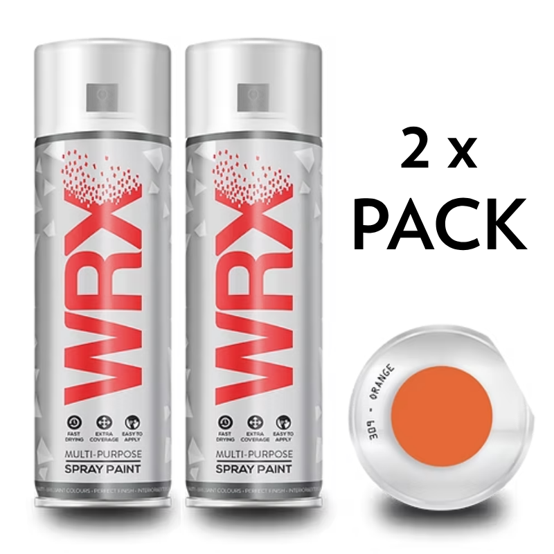 2x WRX ORANGE 309 SPRAY PAINT - 400ml