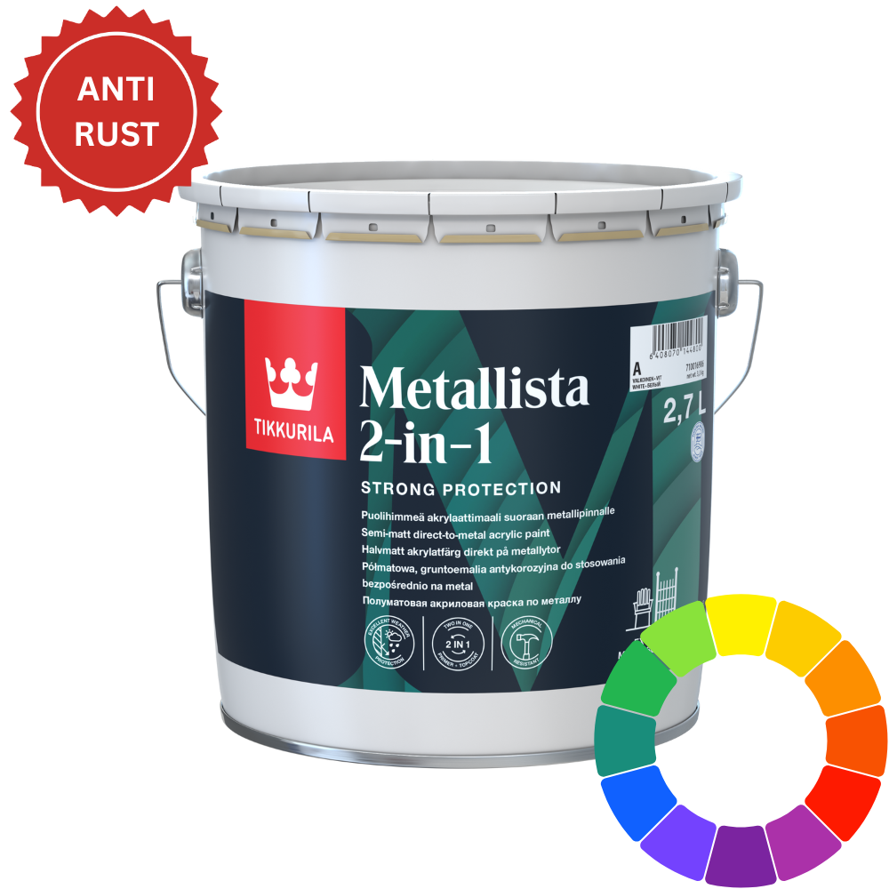 Buy tikkurila metalista 2-in-1 anti rust paint for metal