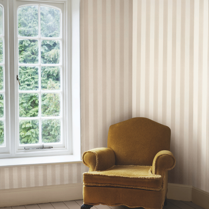 Farrow and Ball Five Over Stripe 612 - Wallpaper