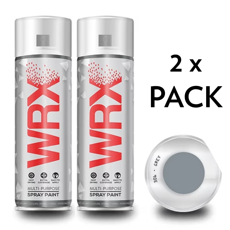 2x WRX GREY 306 SPRAY PAINT - 400ml