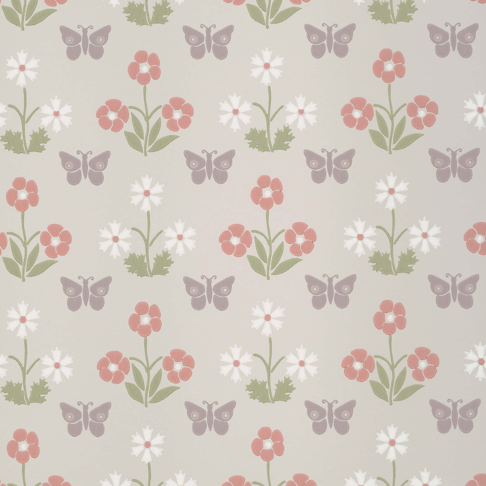 Little Greene - Burges Butterfly - Garden - Wallpaper