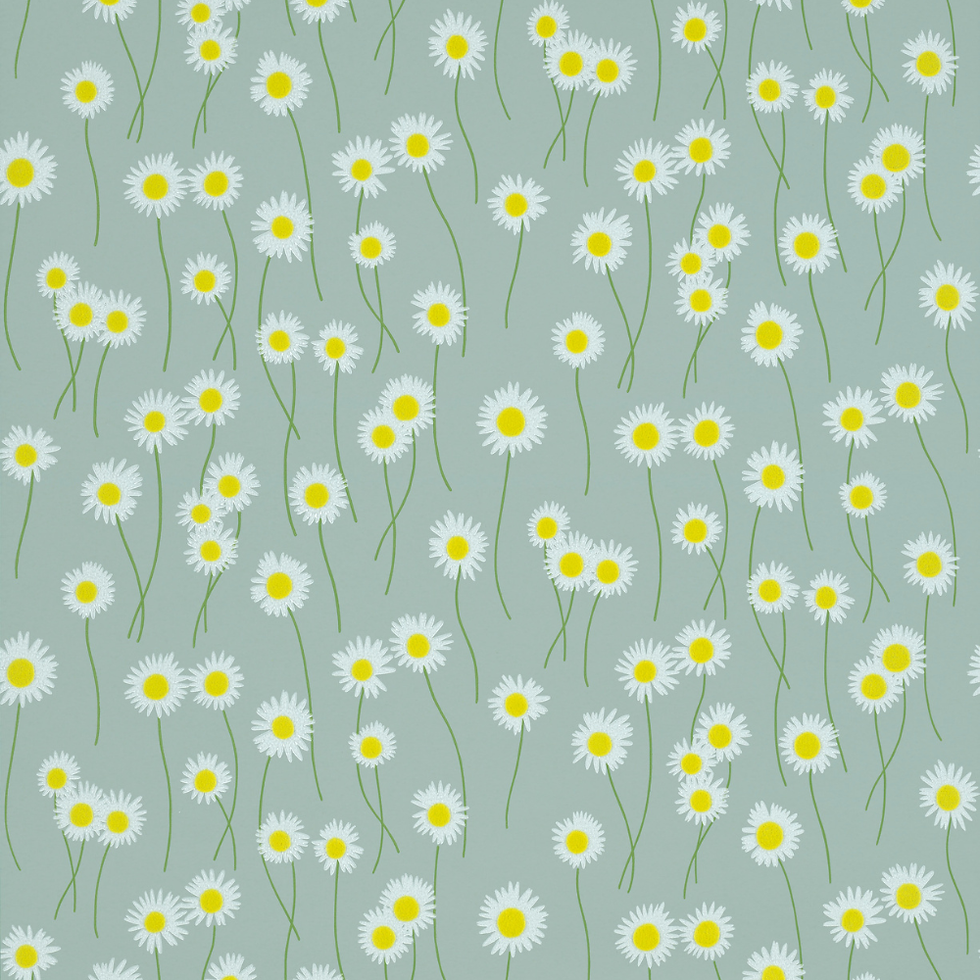 Little Greene - Moon Daisies - Celestial Blue - Wallpaper