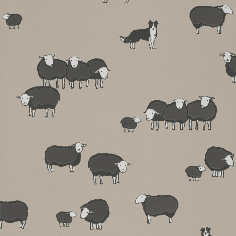 Little Greene - Nip & Lassie - Slaked Lime Dark - Wallpaper