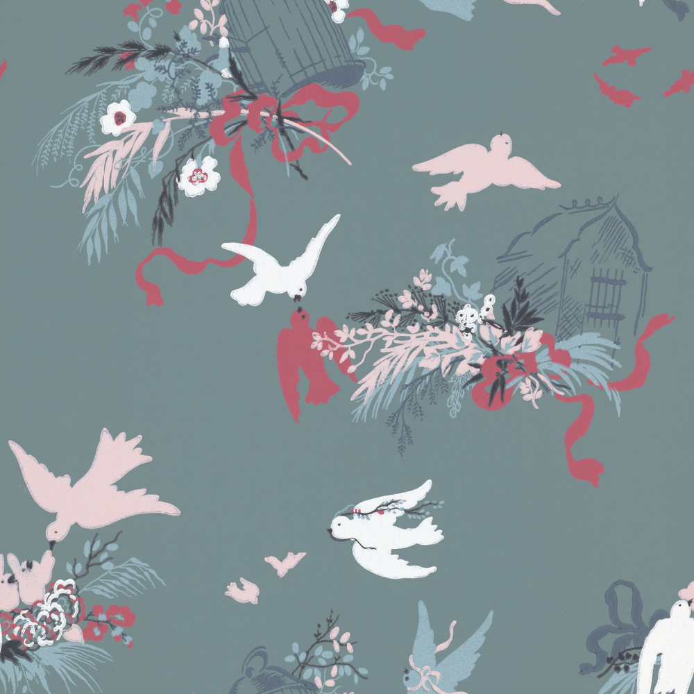 Little Greene - Volières - Etruria - Wallpaper