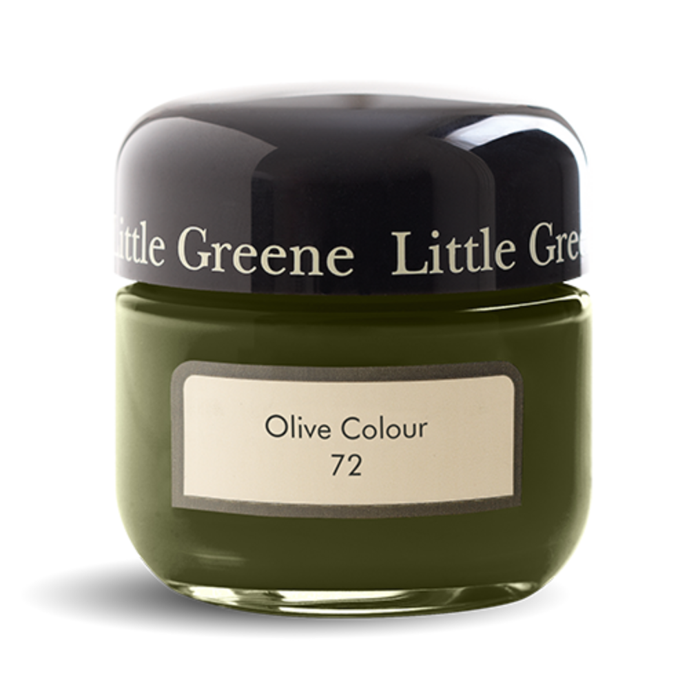 Little Greene Olive Colour 72 tester paint pot