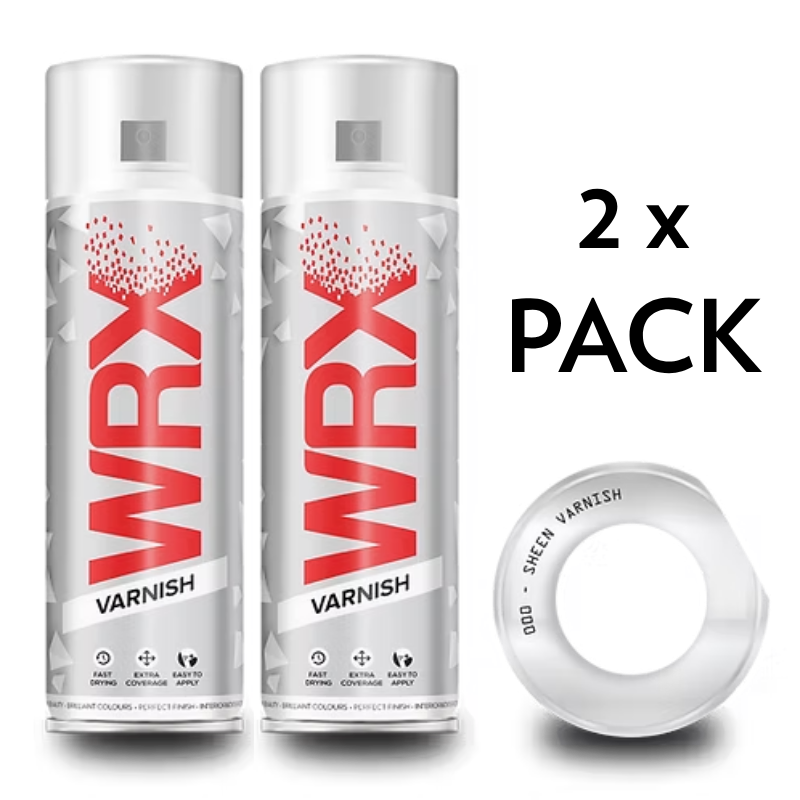 2x WRX SPRAY LACQUER / VARNISH - SOFT SHEEN - 400ml