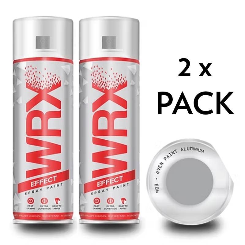 2x WRX OVEN SPRAY PAINT ALUMINIUM - 400ml