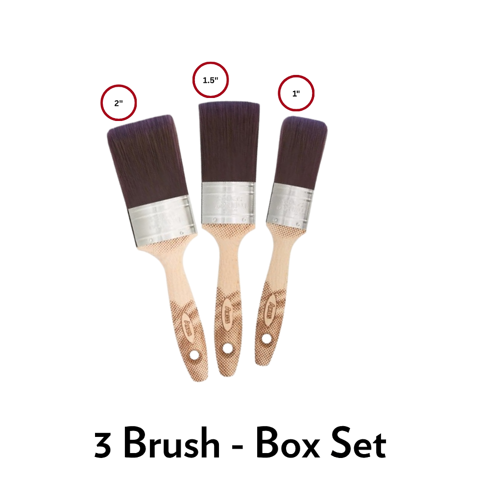 AXUS DECOR SILK TOUCH ULTRA THREE BRUSH SET. 1", 1.5" & 2"