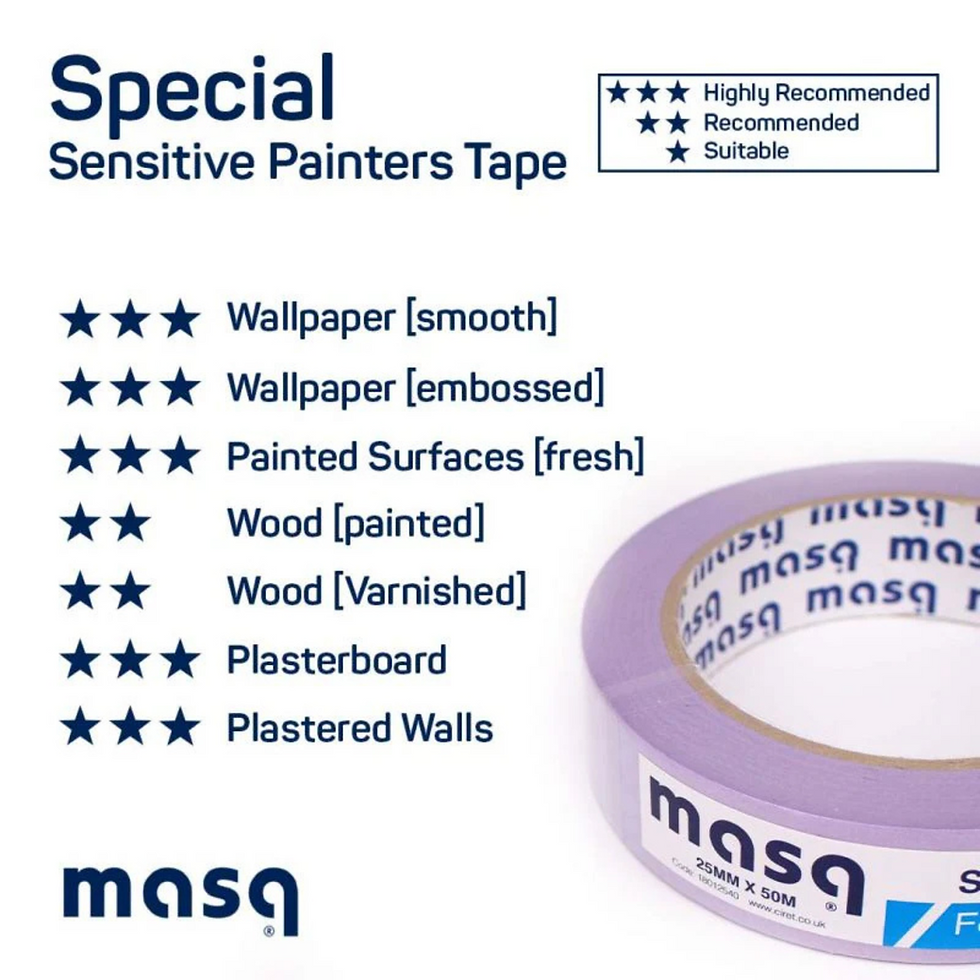 Thumbnail: Ciret Masq Purple Low Tack Masking Tape 1"- 25mm MASQ